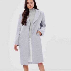 Blessed Are The Meek Interchange Gray Wool Blend Coat